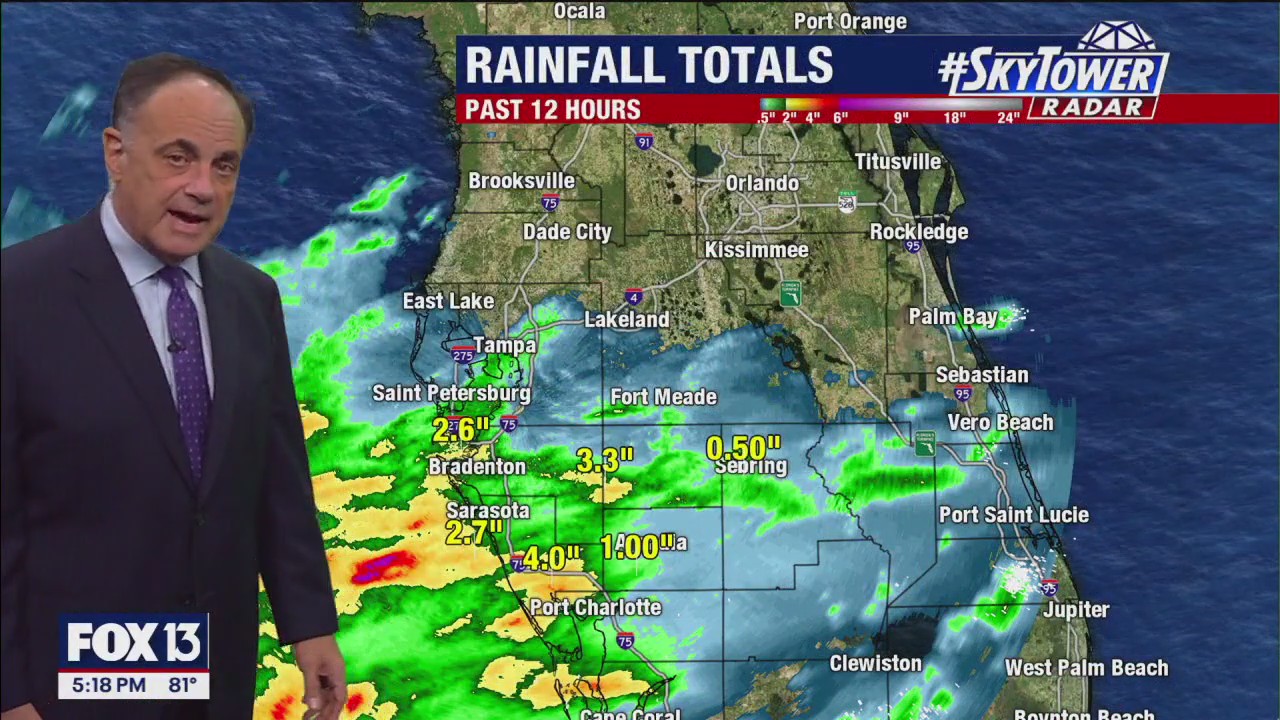 Tampa weather | Rain across the Tampa Bay area