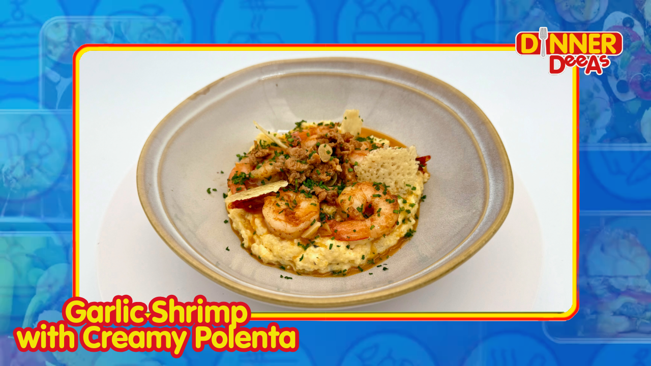 Dinner DeeAs: Garlic Shrimp with Creamy Polenta