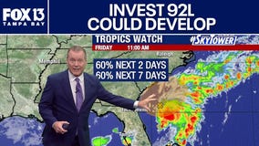 Tropical development chances increase for Invest 92L