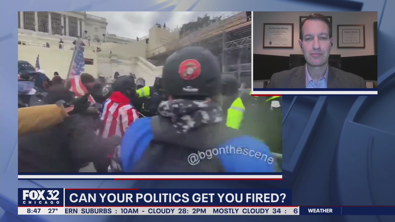 Can you be fired for protesting or rioting for your political affiliations?