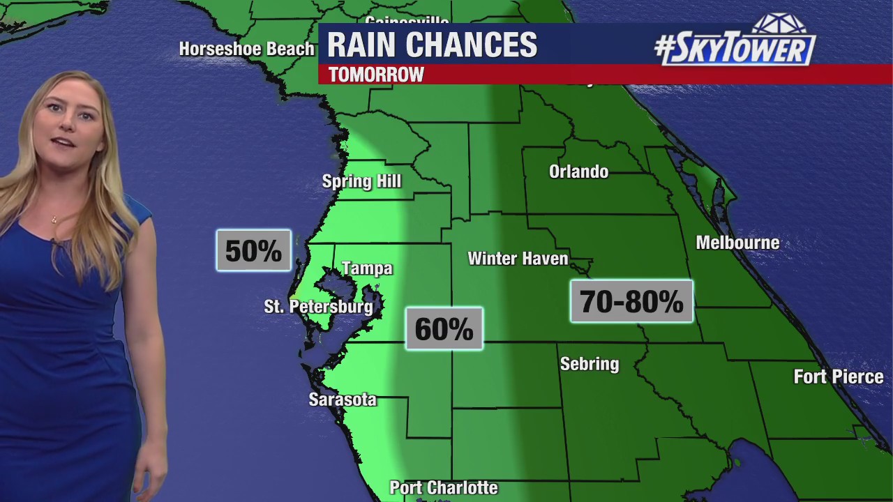 Higher rain chances on Sunday