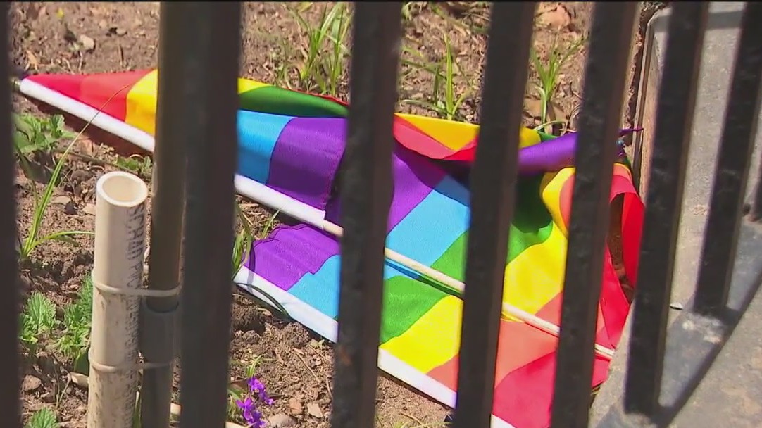 Pride flags ripped down in Greenwich Village