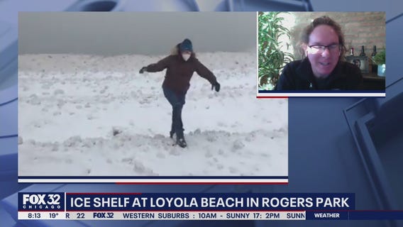Man who fell through Lake Michigan ice shelf hopes video serves as a warning to others