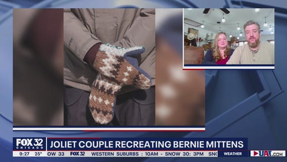 Joliet couple recreates Bernie Sanders' mittens after viral sensation