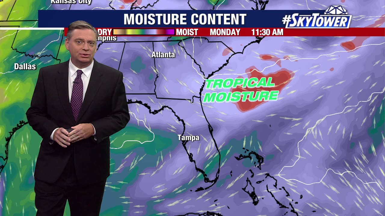 Invest 93 remnants to bring rain to Florida