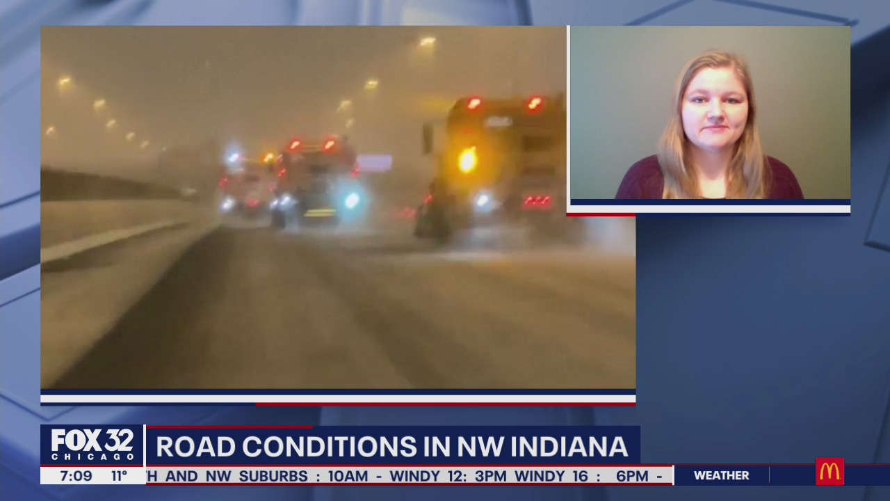 Icy spots, drifting snow slow down traffic on NW Indiana roads