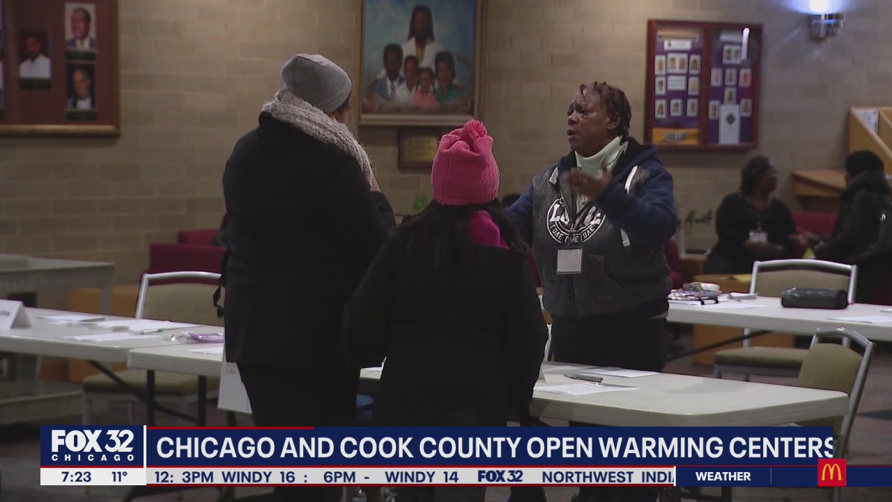 Chicago and Cook County open warming centers during cold snap