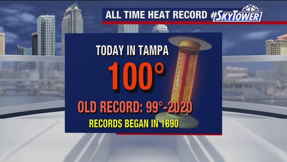 Tampa Weather | Temperature reaches record-high 100 degrees