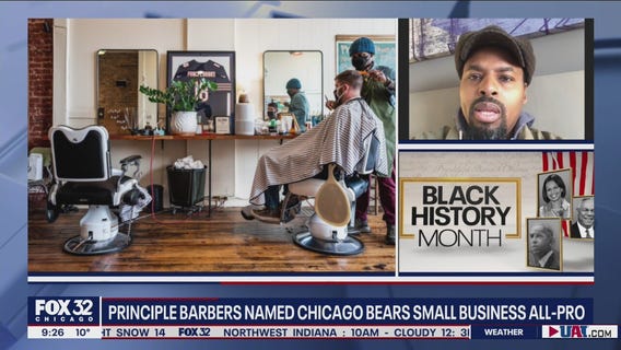 Principle Barbers named Chicago Bears Small Business All-Pro