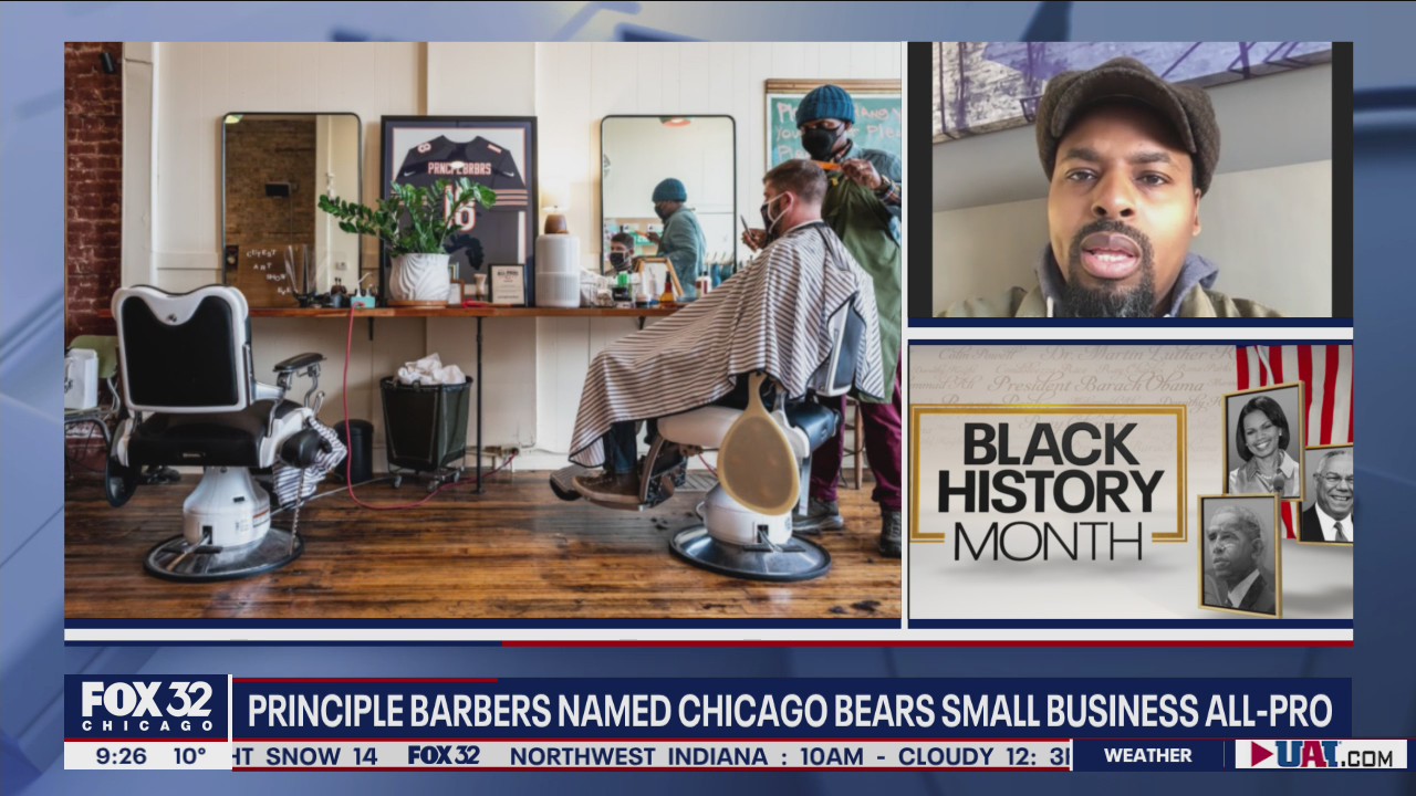 Principle Barbers named Chicago Bears Small Business All-Pro