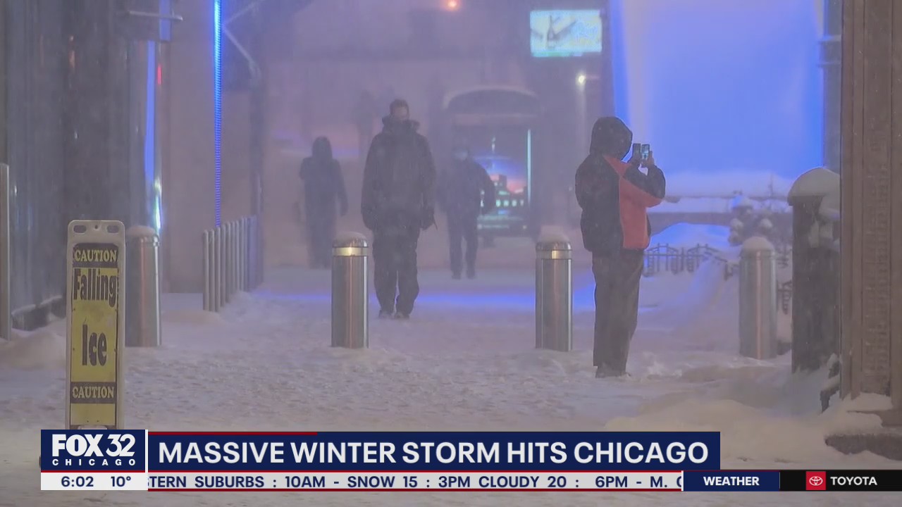 Massive winter storm dumps well over a foot of snow across parts of Chicago