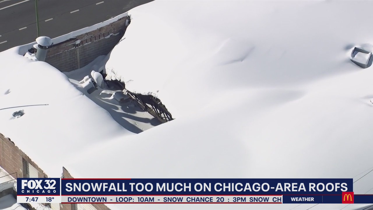 Collapsed roofs increasingly common across Chicago after heavy snowfall