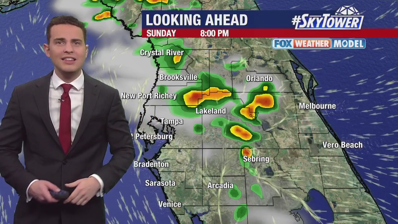 Tampa weather | Inland showers Sunday evening