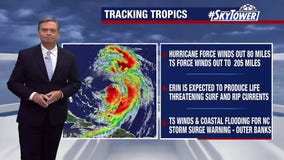 Tracking Hurricane Erin, two waves in Atlantic