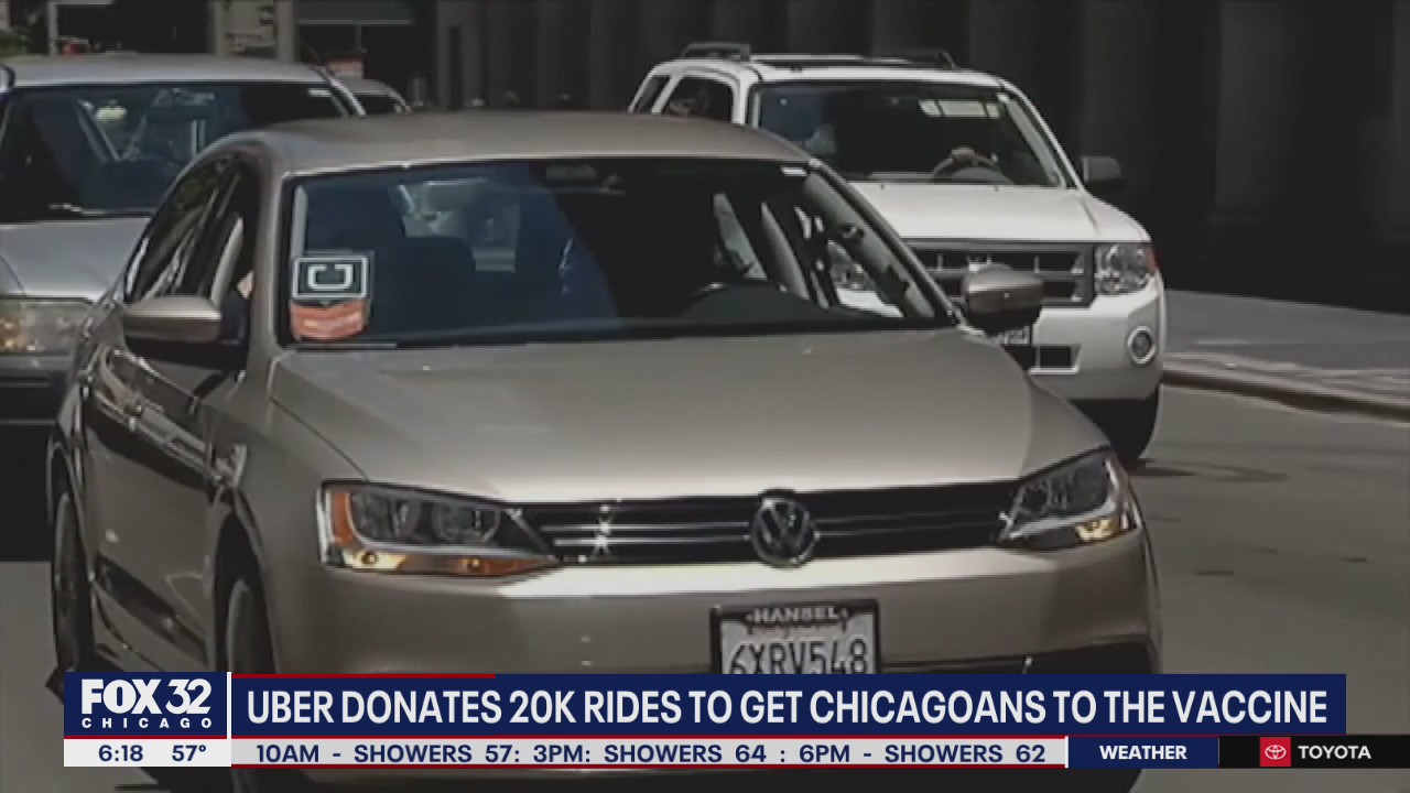 Uber giving 20,000 free rides to Chicagoans going to and from their United Center vaccine appointments
