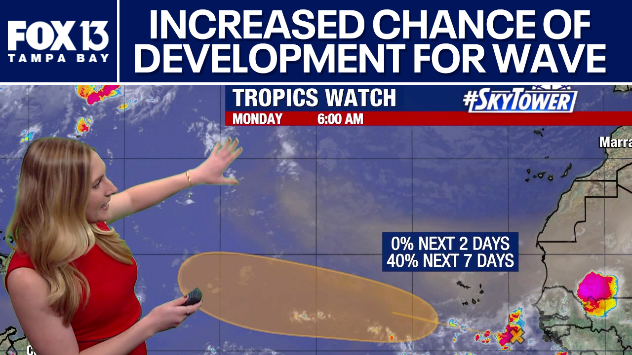 Development chances increase for tropical wave
