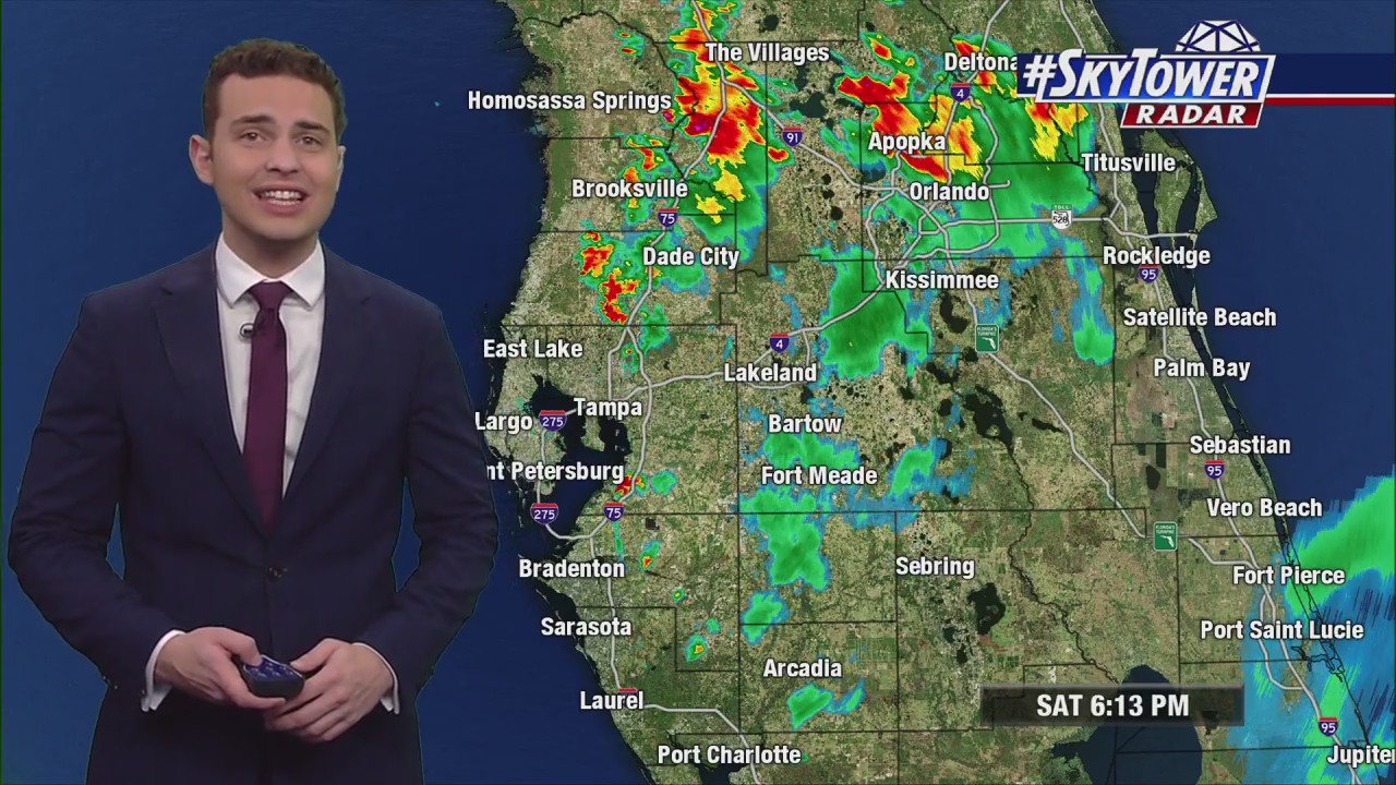 Tampa weather | Spotty showers Saturday evening