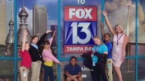 Sandy Lane Elementary news crew visits FOX 13