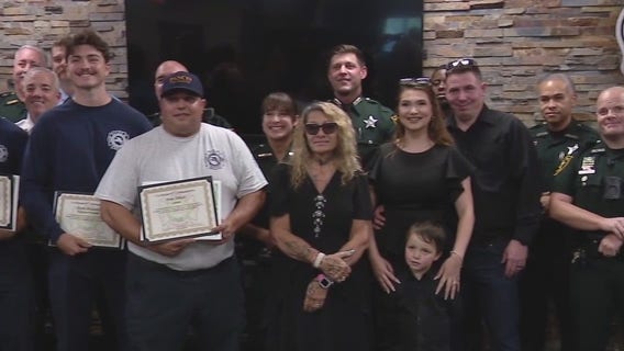 Firefighters honored for saving deputy