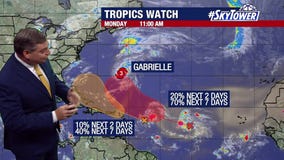 Tracking Hurricane Gabrielle as it strengthens