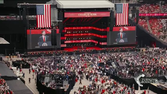 Vice President JD Vance speaks at Charlie Kirk memorial