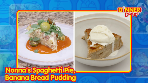 Nonna?s Spaghetti Pie, Banana Bread Pudding | Dinner DeeAs