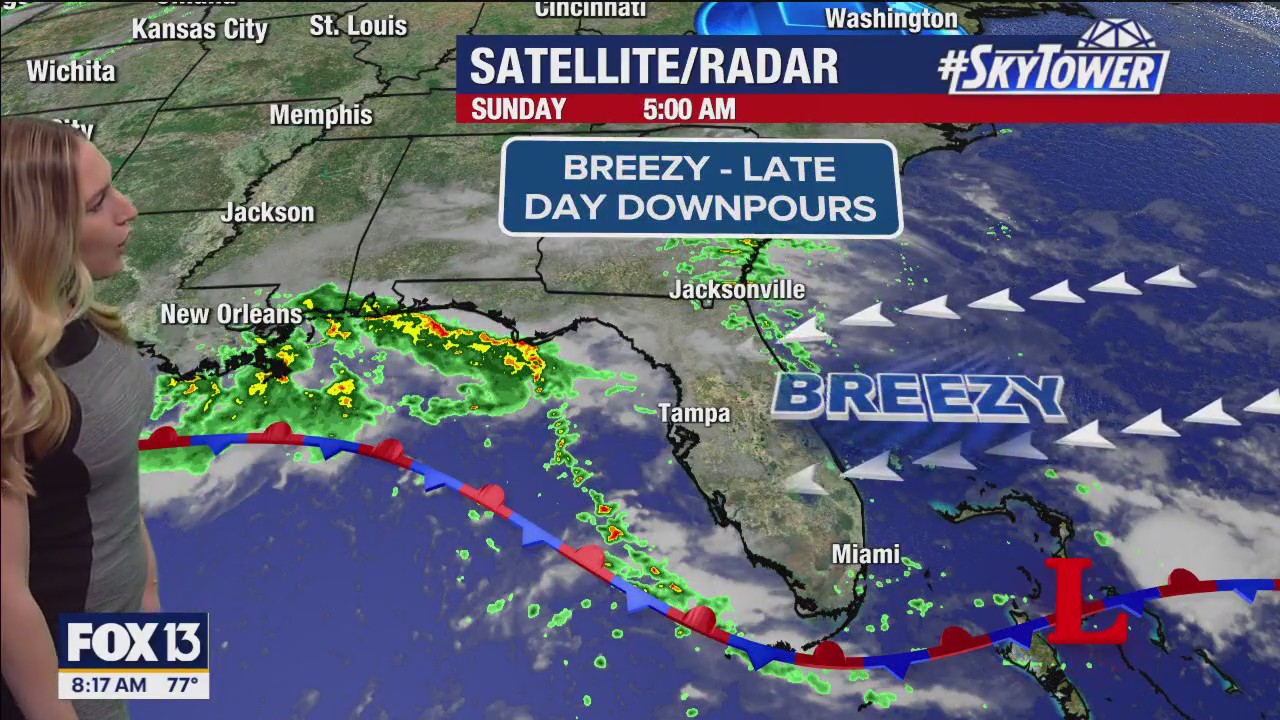 Tampa weather | Breezy with rain later on Sunday