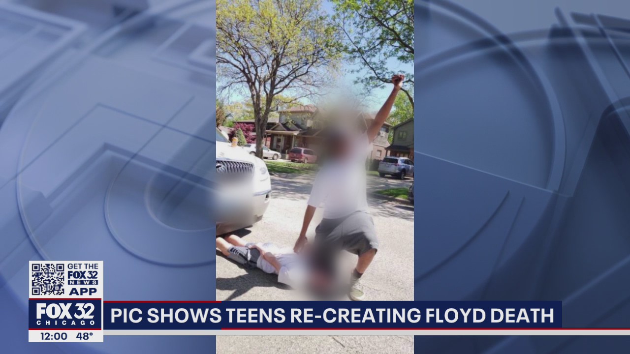 Image of Park Ridge teens recreating George Floyd death outrages community