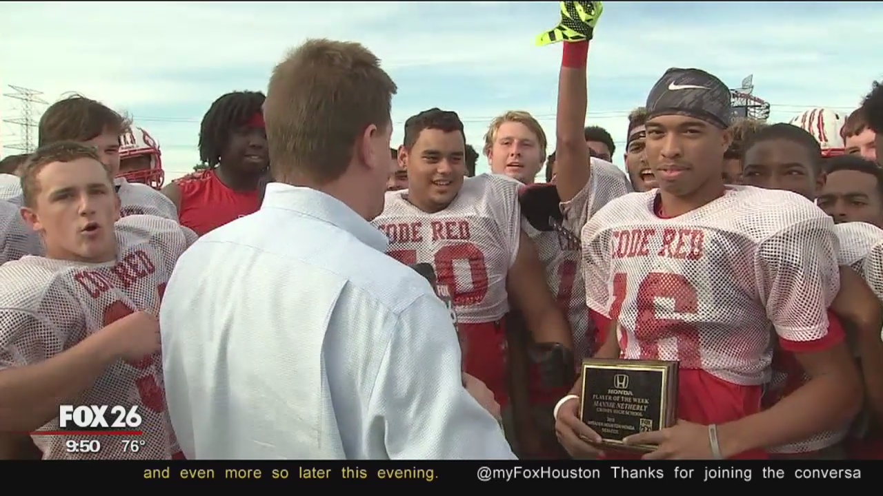Greater Houston Honda Player of the Week: Mannie Netherly