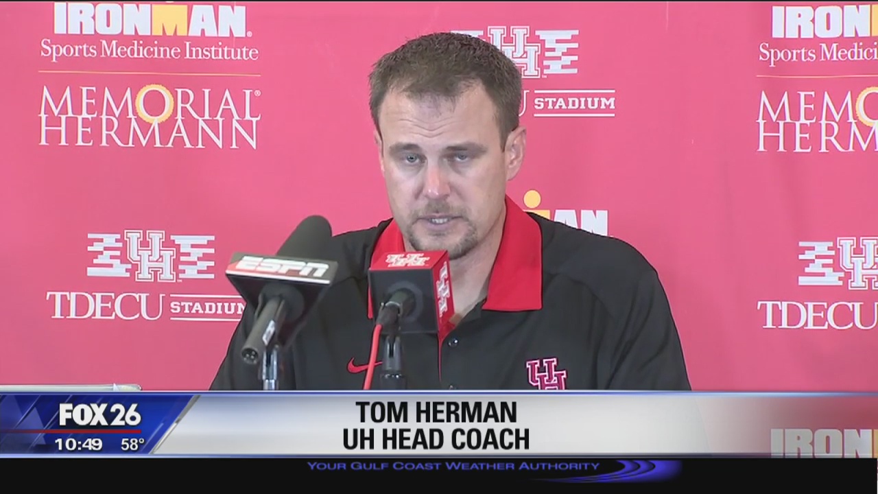 Tom Herman after UH beats Memphis