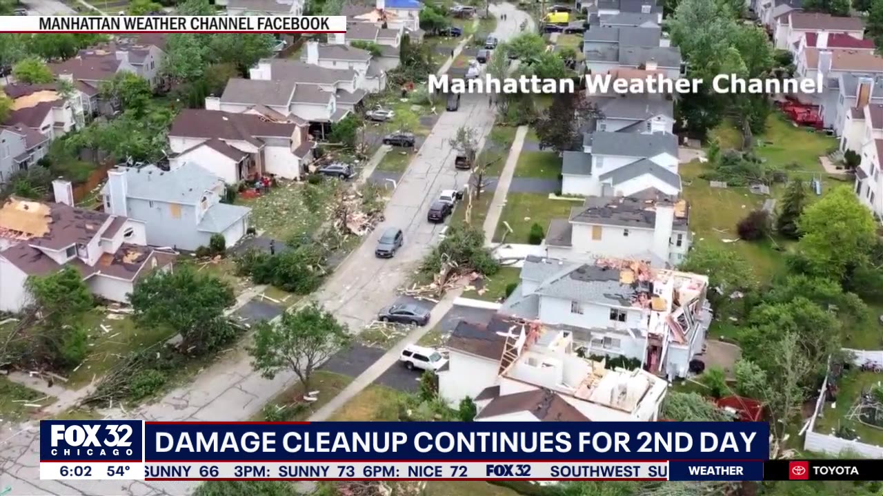 Naperville neighbors continue to clean up tornado damages