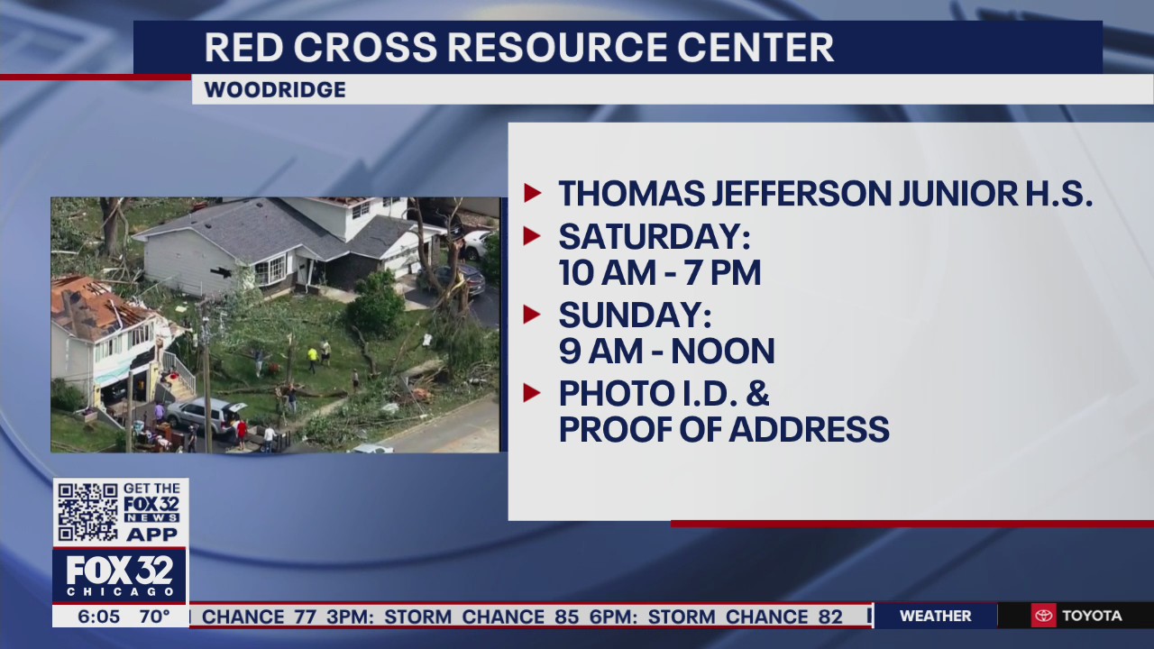 Woodridge Red Cross Center helping with tornado relief
