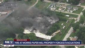 Fire at Morris paper mill property forces evacuations