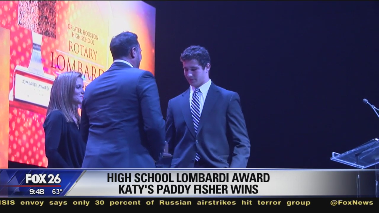 Katy's Fisher wins High School Lombardi