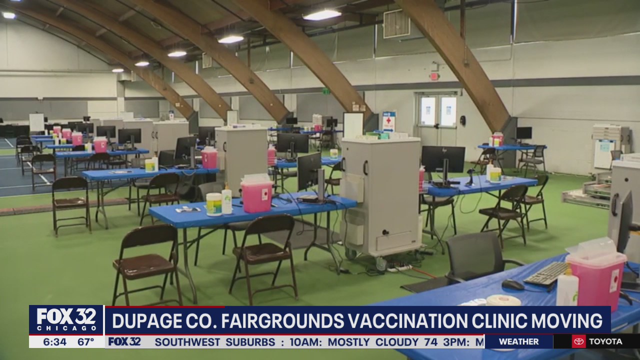 DuPage County Fairgrounds vaccination clinic is moving to Wheaton