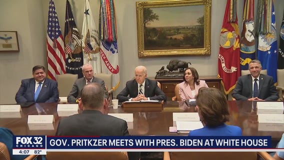 Pritzker meets with Biden at White House