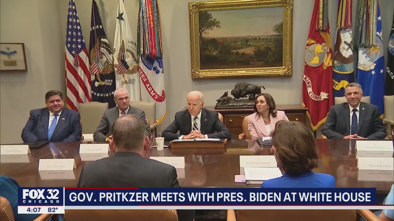 Pritzker meets with Biden at White House