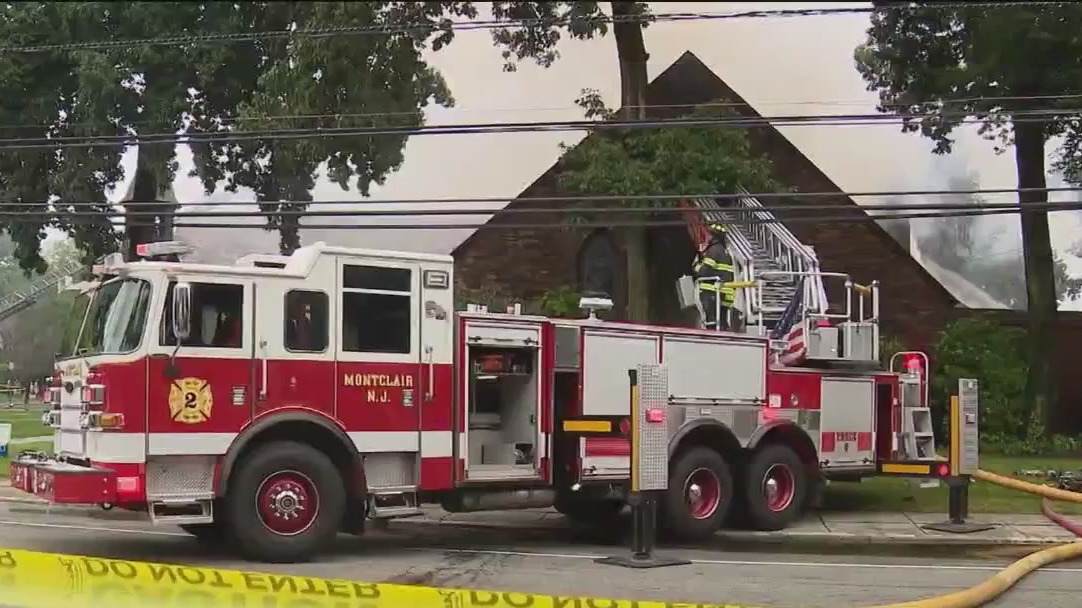 Historic church fire in Montclair, NJ