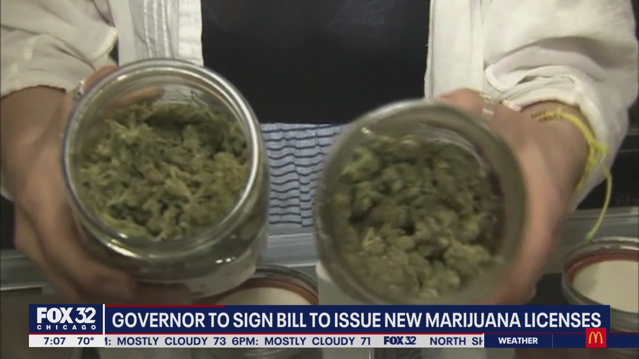 Gov. Pritzker to sign bill to issue marijuana licenses, 3 lotteries