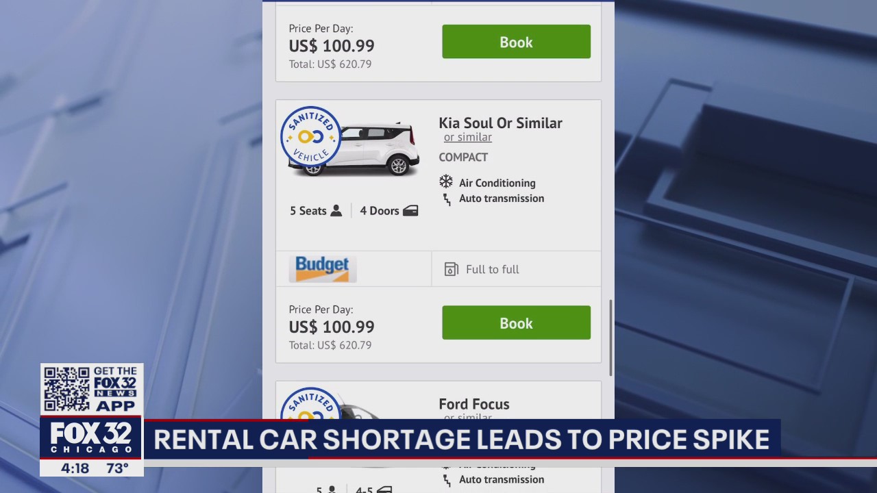 Rental car shortage leads to price spike