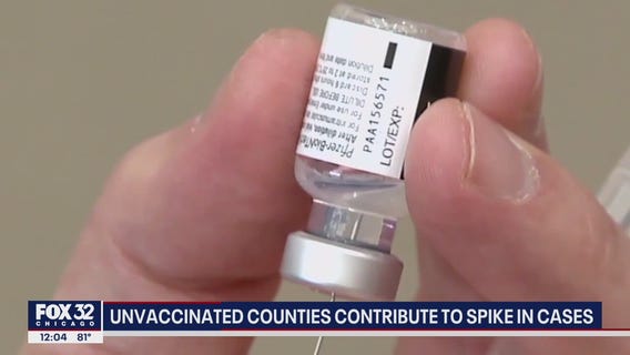 Unvaccinated counties contribute to spike in COVID-19 cases in Illinois: officials