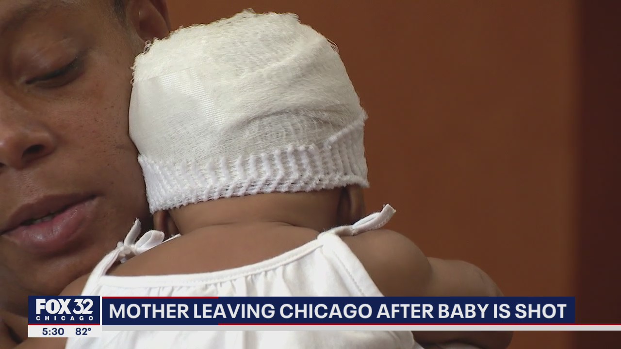 Mother leaving Chicago after baby is shot