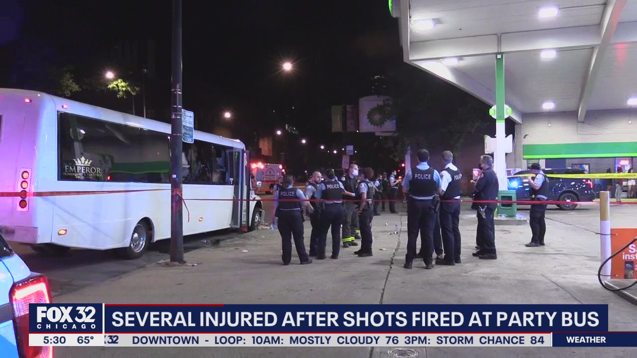 Mass shooting near party bus wounds several people overnight | FOX 32 ...