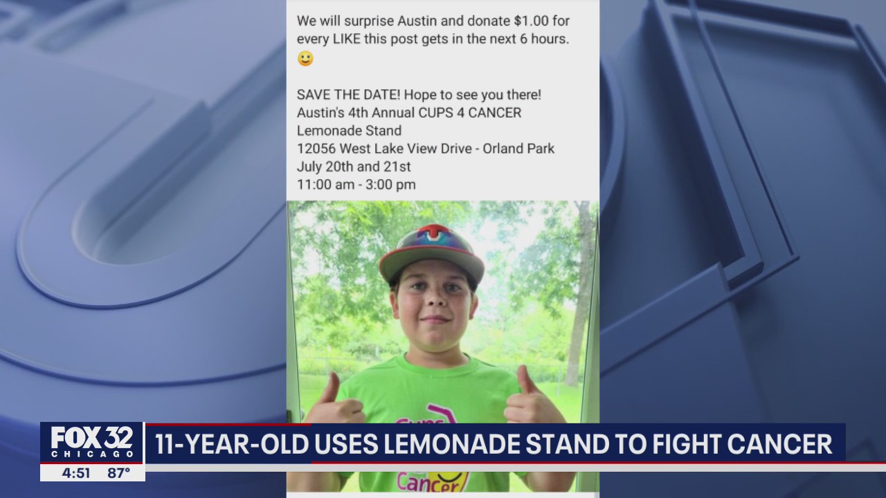 CUPS 4 CANCER: 11-year-old Austin Bielski uses lemonade stand to fight cancer