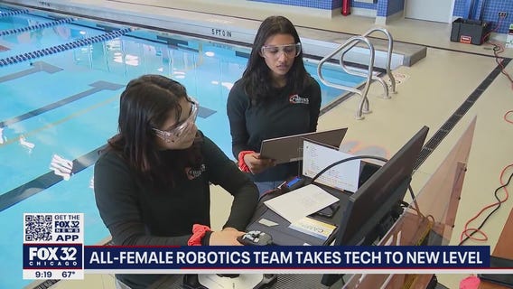 All-girls robotic team at Hoffman Estates High School competing internationally