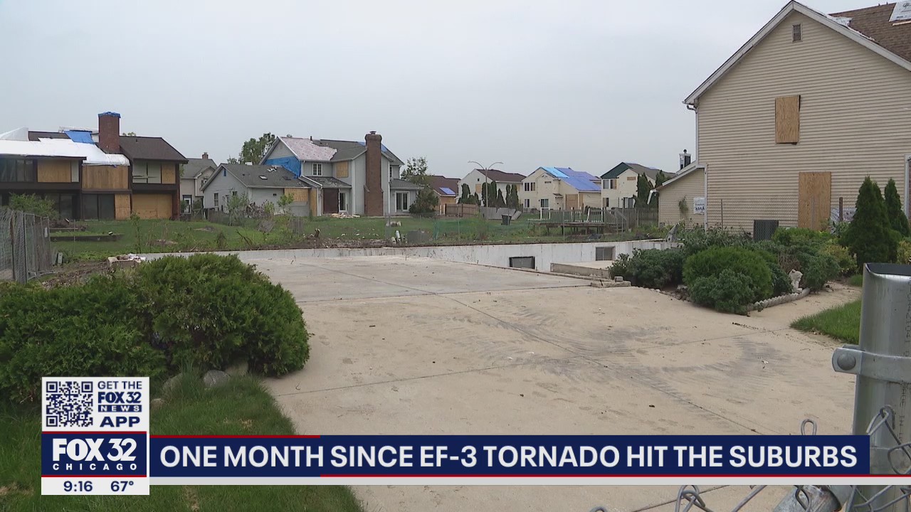 Recovery continues one month after EF3 tornado rips through Chicago suburbs