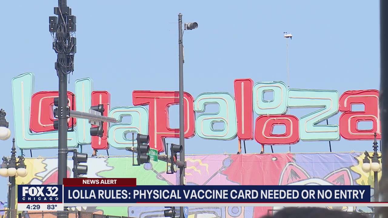 Lollapalooza requires vaccine card or negative COVID test