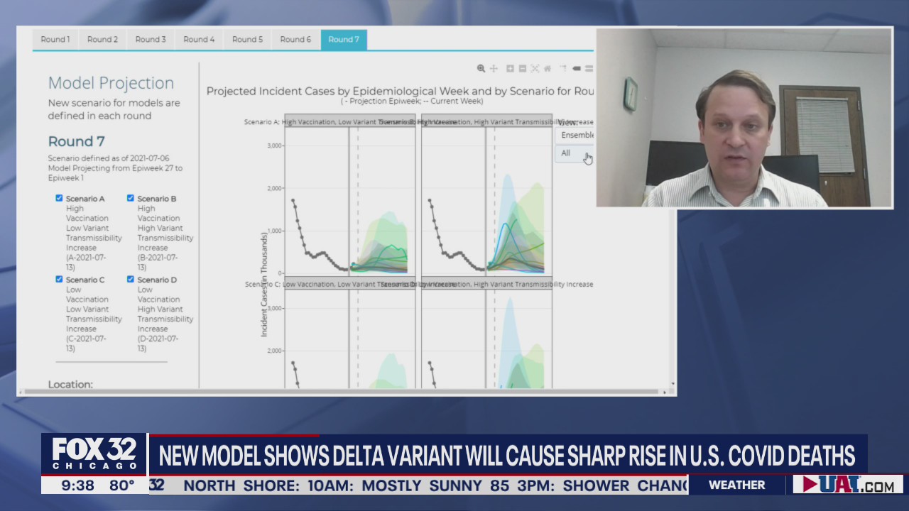New model shows Delta variant will cause sharp rise in U.S. COVID deaths