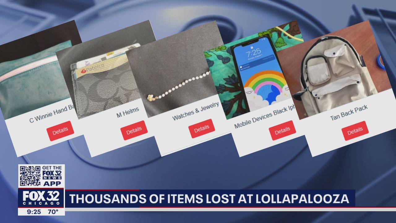 Thousands of items lost at Lollapalooza