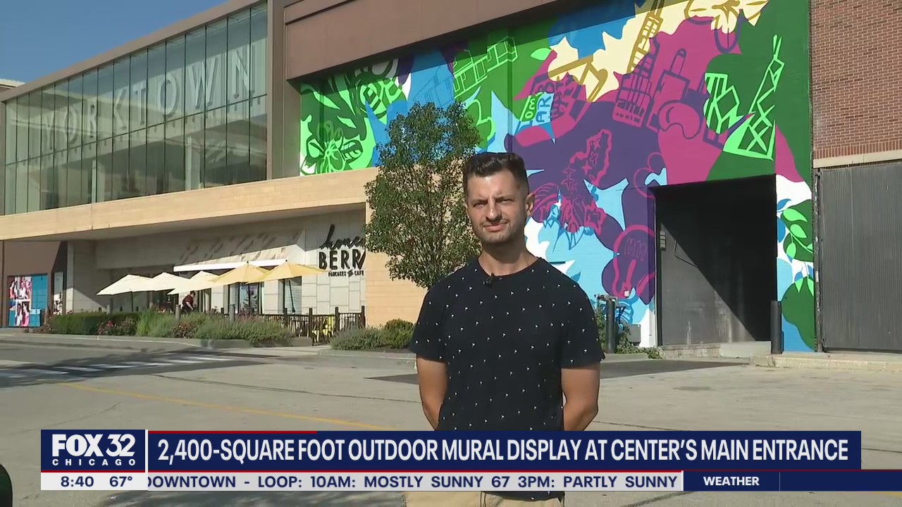 Yorktown Mall entrance gets stunning facelift with vibrant mural